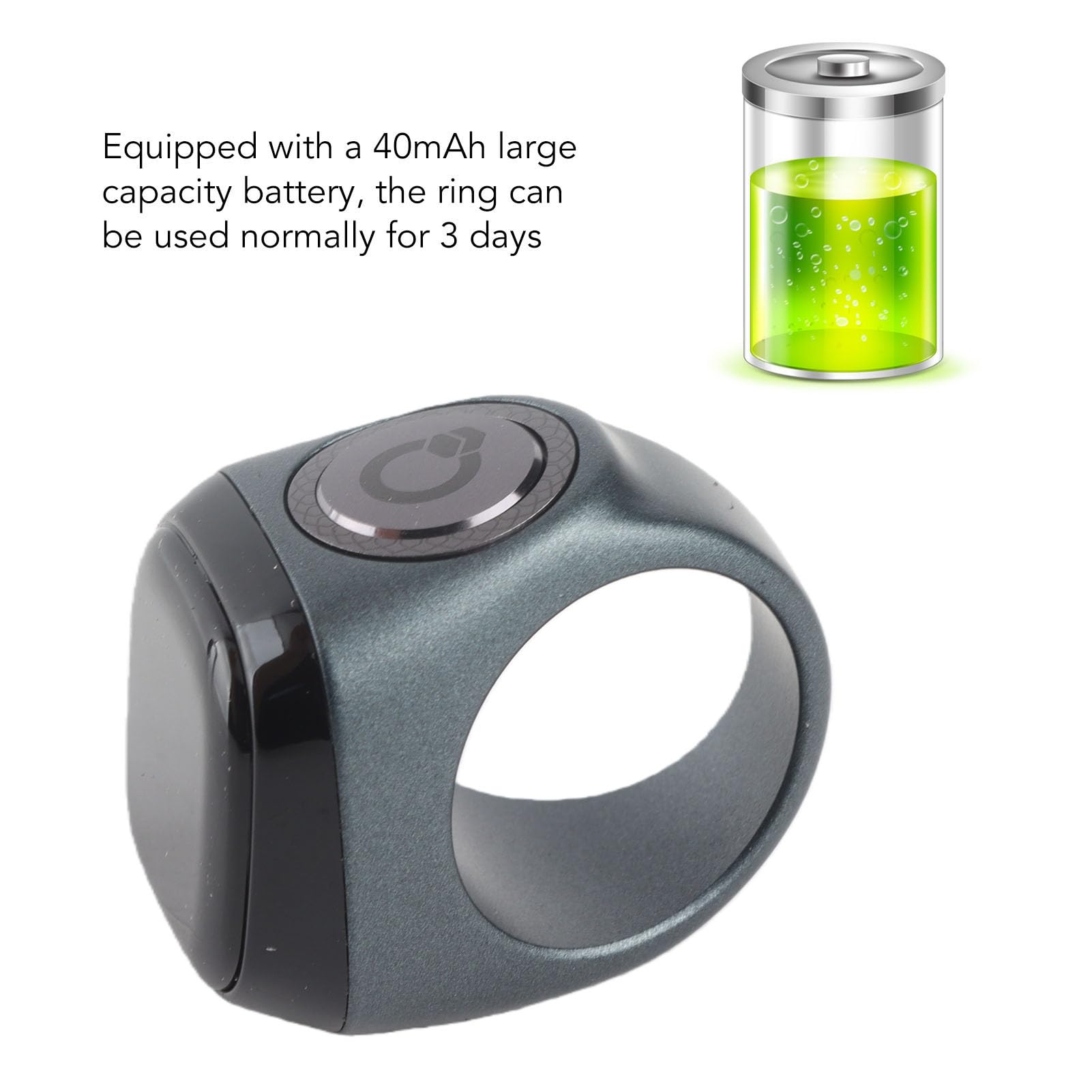 Sxhlseller Smart Ring Zähler mit 0,49 Zoll -Bildschirm, Bluetooth 5.1