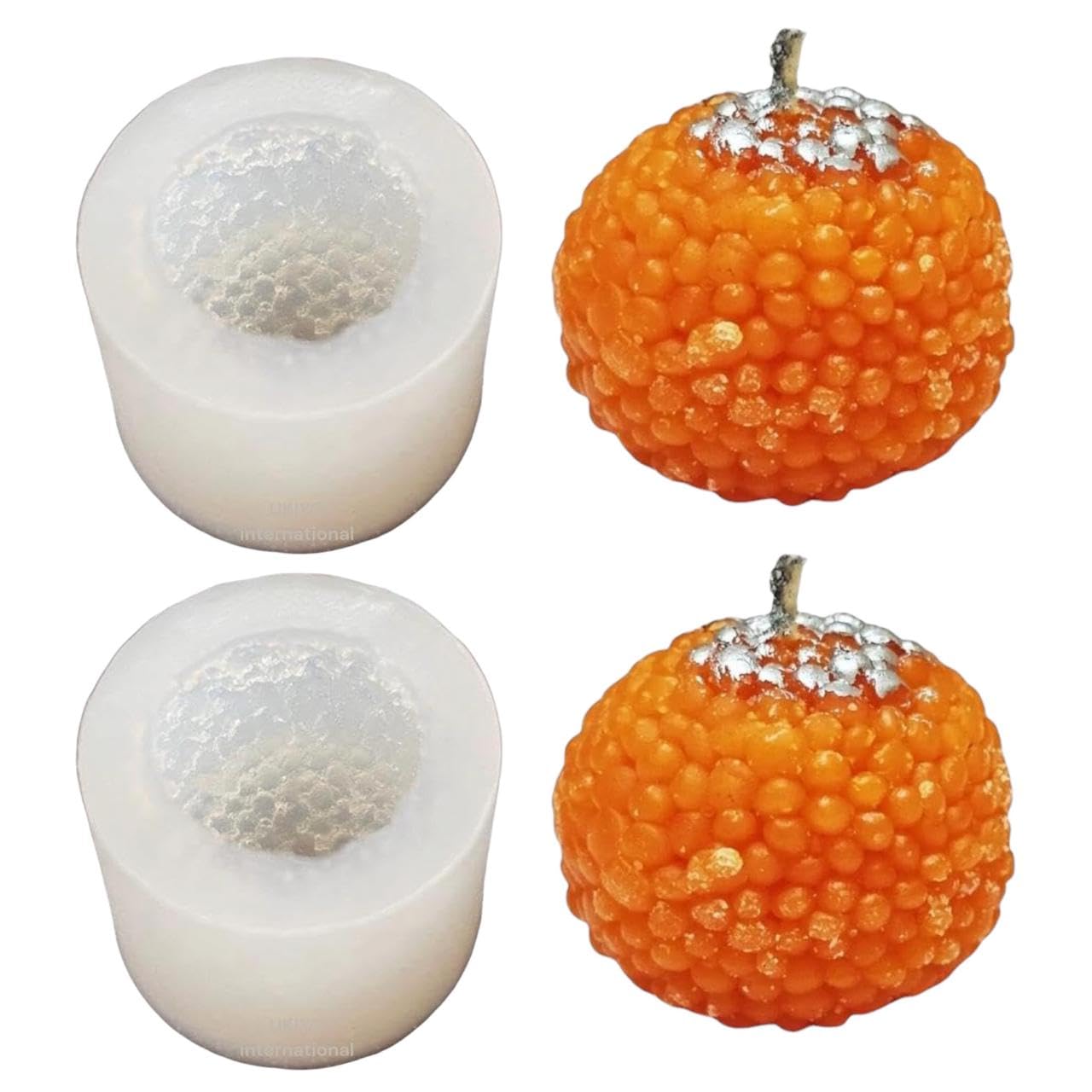 2 Pcs Ladoo Candle Mould Silicone for Candle Making Molds Motichoor Laduu Mithai Mold Soap Resin Art and Craft Chocolate Cake Dessert (51-51)-image-24