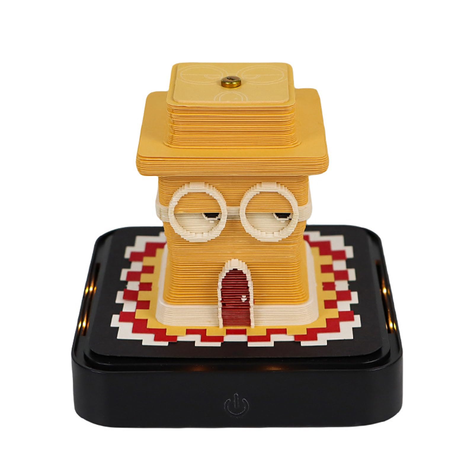 2026 Desk Calendar With LED Light, Character's Expression House Shaped Sculpture, 3D Tear-away Calendar, Paper Carving Art Memo Pad Notepad Gift Home