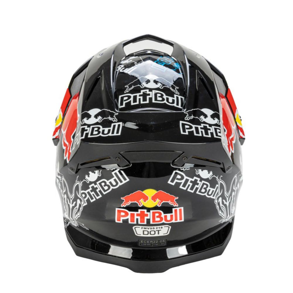 Casco Moto Per Uomo Donna Motocross MX Caschi Cross Per Adulti Casco Moto ATV Casco Integrale Enduro Certificato DOT/ECE Con Visiera Parasole Antiappannamento Casco Da Discesa,Black/B-L