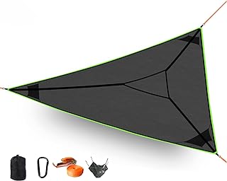 Triangle Hammock,13ft Triangle Camping Hammock, with 3 Ratchet Tie Down Straps and Storage Bag, Max 800 Lbs,Multi Person Portable Hammock for Adults Kids,for Travel Backyard Outdoor Garden Camping