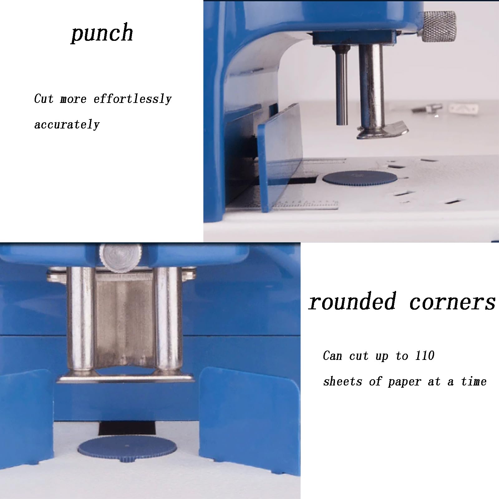 Cortadora de Esquinas Redondeadas, Perforadora Manual con Troquel de Corte estándar para Agujeros de 6 mm y 5 mm, Ideal para proyectos de Papel y cartón.