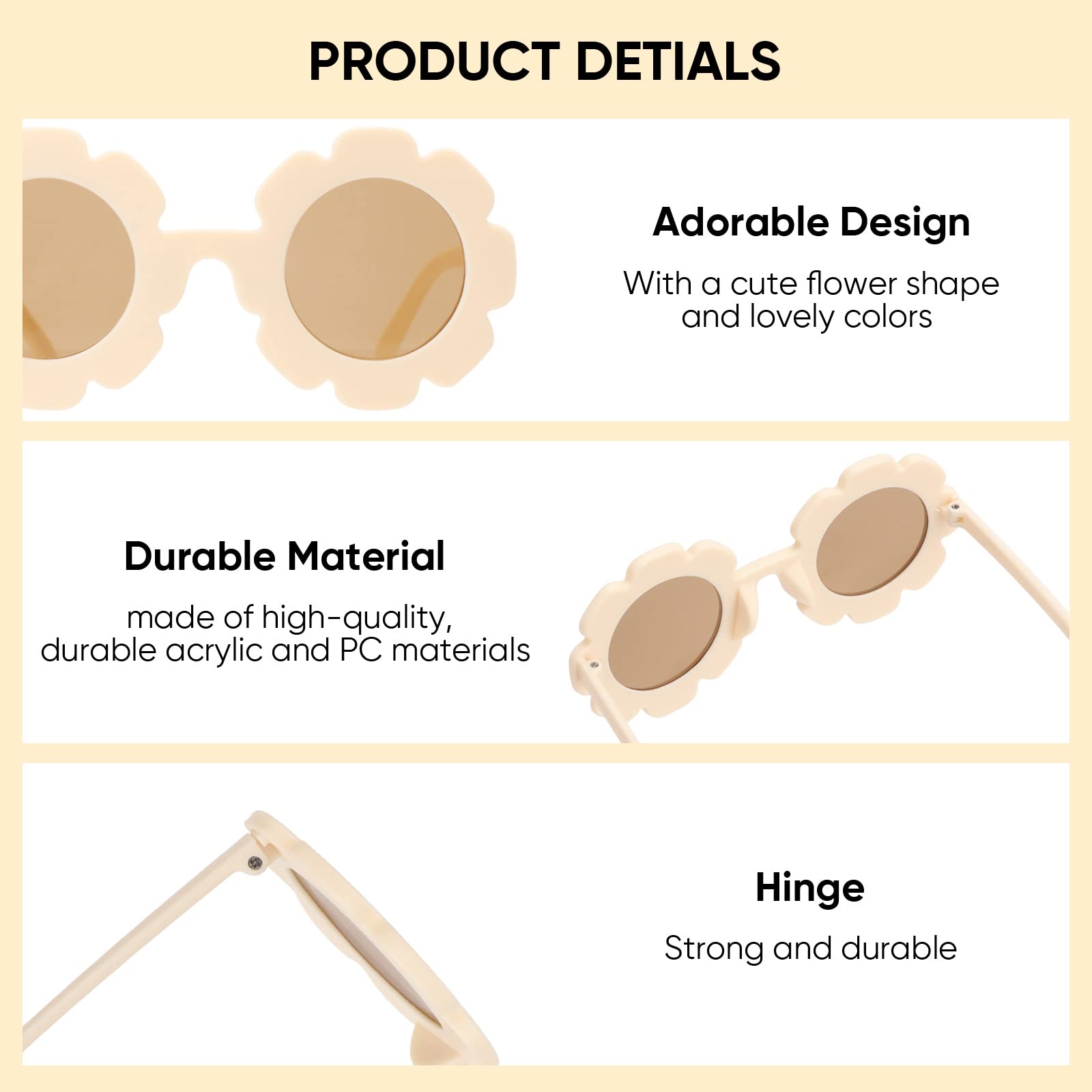 DRESHOW Kids Gafas de Sol Redondas para Niñas Niños