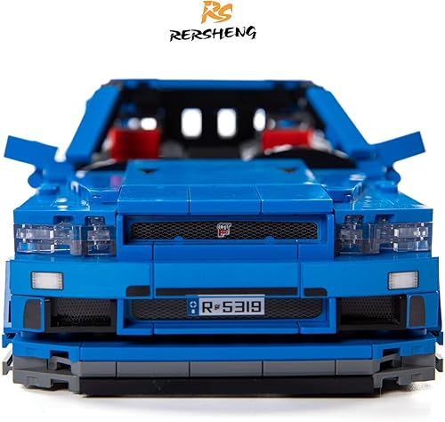 Miniatura 5 de Initial-d GTRS R34 - Kit de construcción y juguete de construcción con tecnología MOC, modelo coleccionable para adultos, modelo de coche JDM a