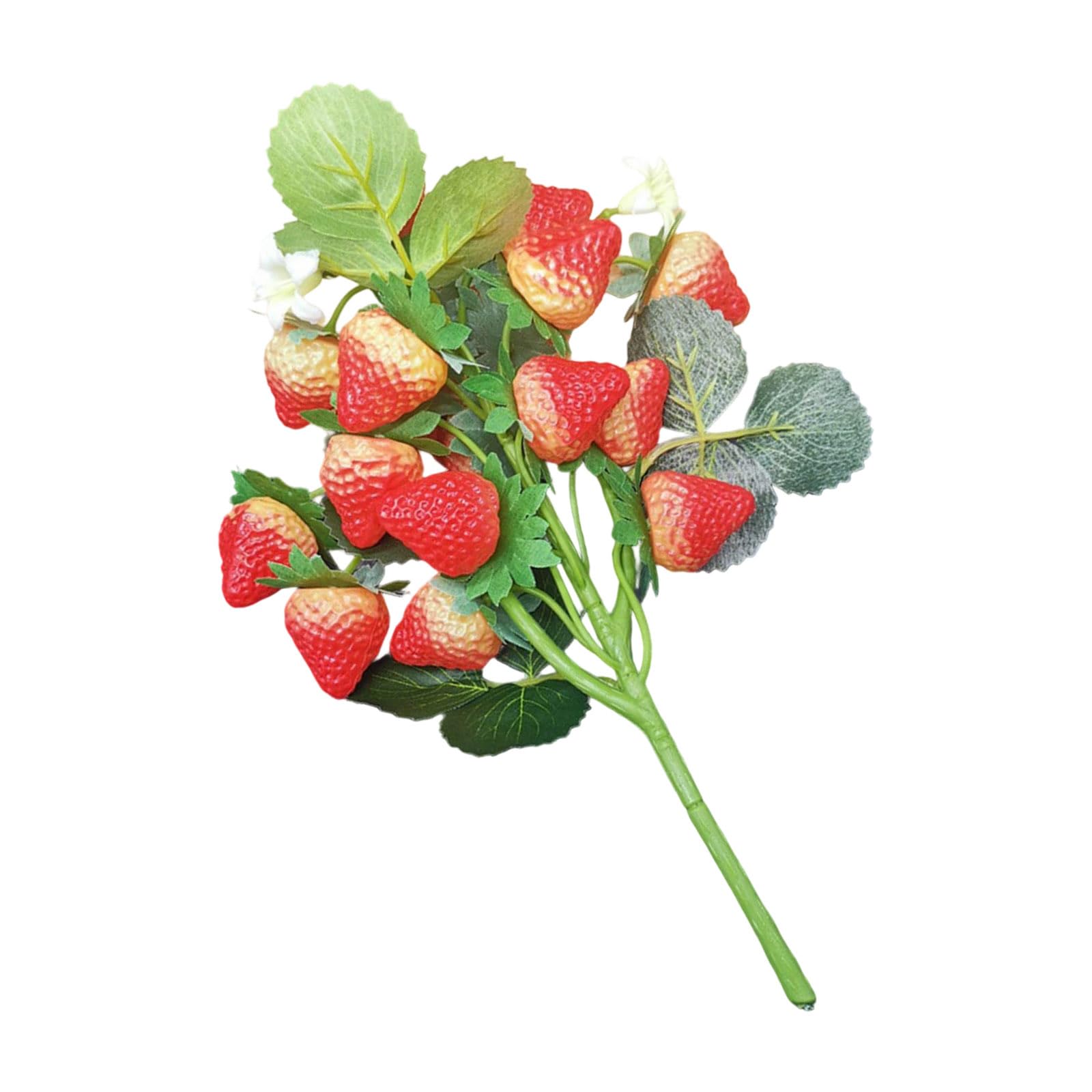 YROHGKPN Artificial Strawberry Fruit Branch Realistic Home Decors for Party Wedding Table Centerpieces Years Round Decoration Artificial Strawberry Fruit Decors
