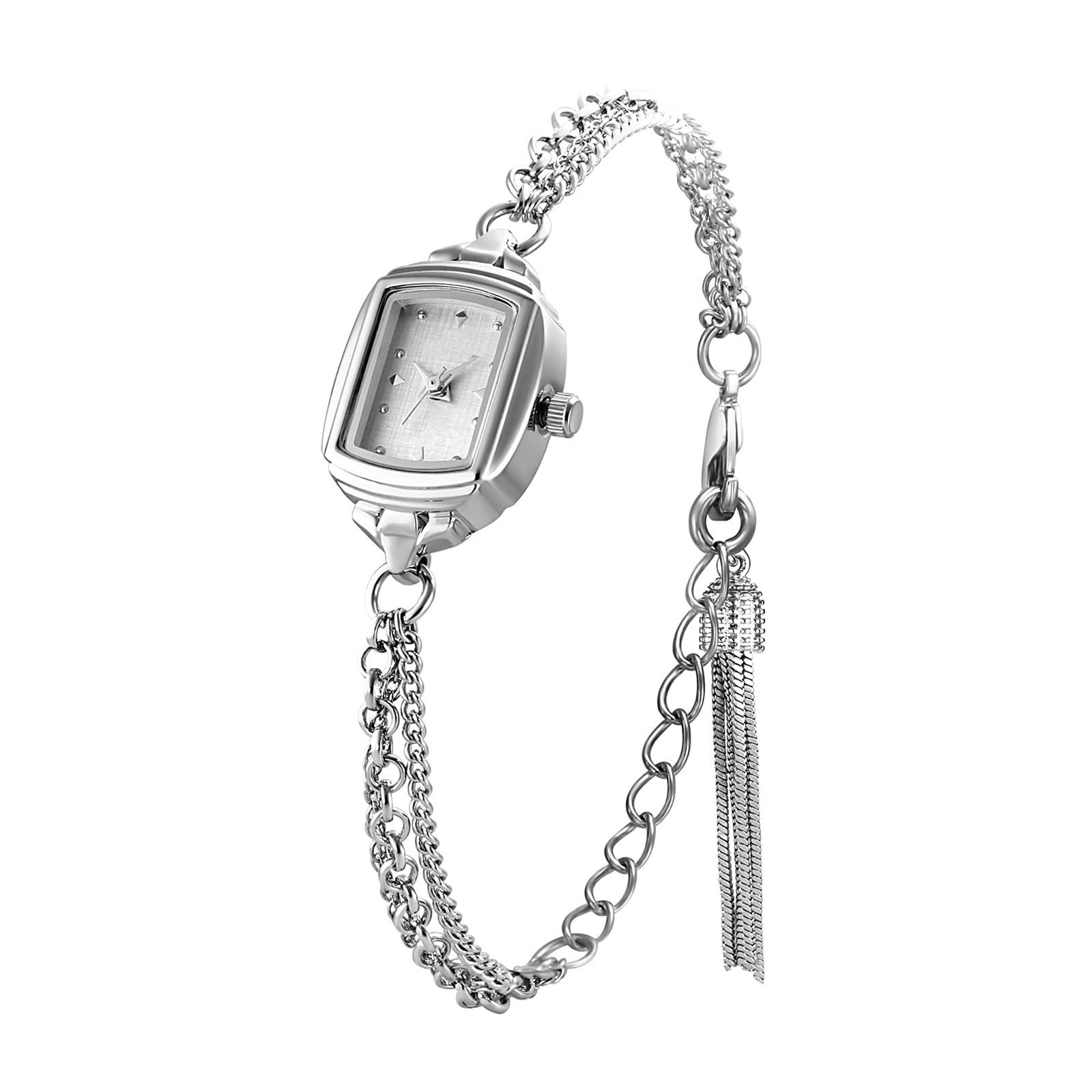 Reloj de Pulsera analógico Sencillo de nicho, Reloj de Cuarzo Ultrafino e Impermeable, Ideal for Mujeres, Rectangular. Reloj de Pulsera