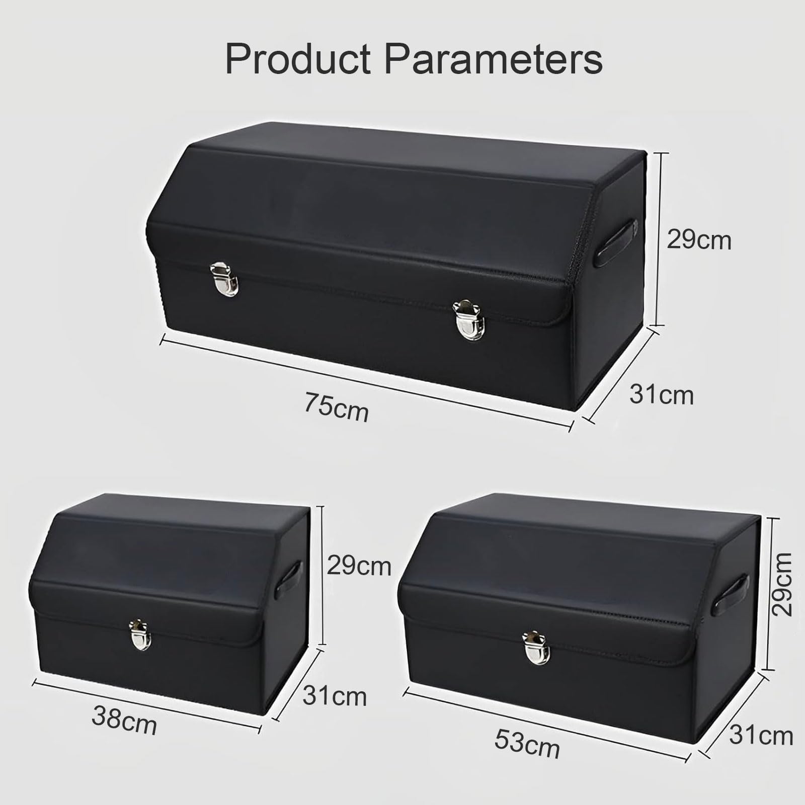 Kofferbak Organizer voor Volvo V40 V50 V60 V70 V90 C30 C40 C70 S60 XC40, Opvouwbare Leren Kofferbakorganizer met Deksel,Opvouwbare Interne Accessoires,S-C Kofferbak Organizer voor Volvo V40 V50 V60 V70 V90 C30 C40 C70 S60 XC40, Opvouwbare Leren Kofferbakorganizer met Deksel,Opvouwbare Interne Accessoires,S-C