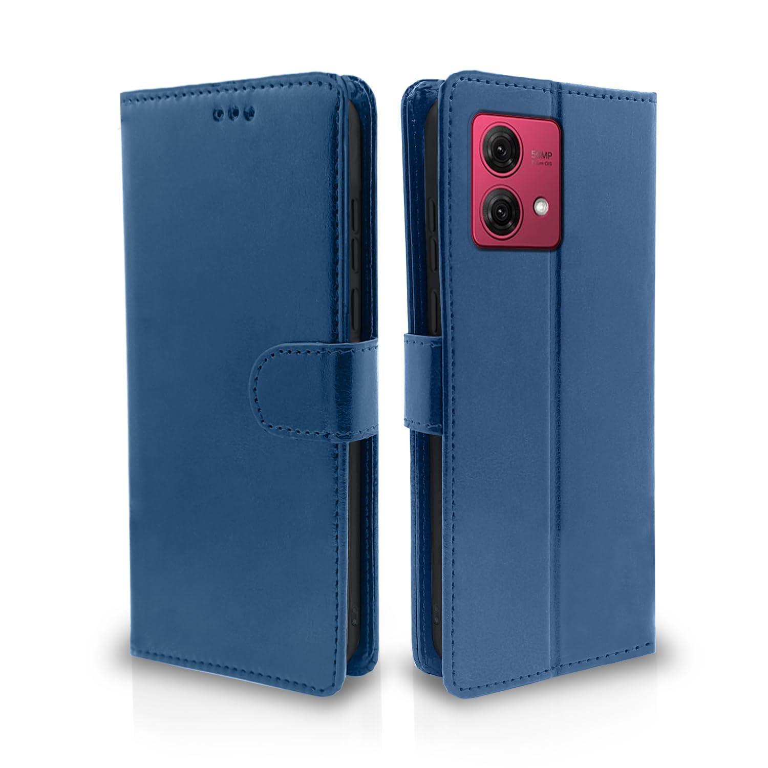 Pikkme Motorola G84 5G Flip Cover Leather Finish | Wallet Stand and Shock Proof | Inside TPU with Card Pockets | Complete Protection Flip Case (Blue) (B0CMD7JQDR) Amazon Price History, Amazon Price Tracker
