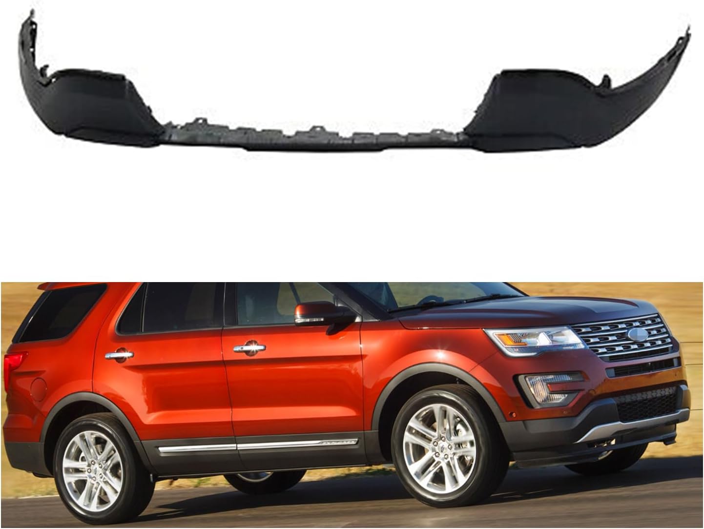 Front Bumper Lower Valance Replacement for 2016 2017 2018 2019 Ford Explorer Police Interceptor Utility