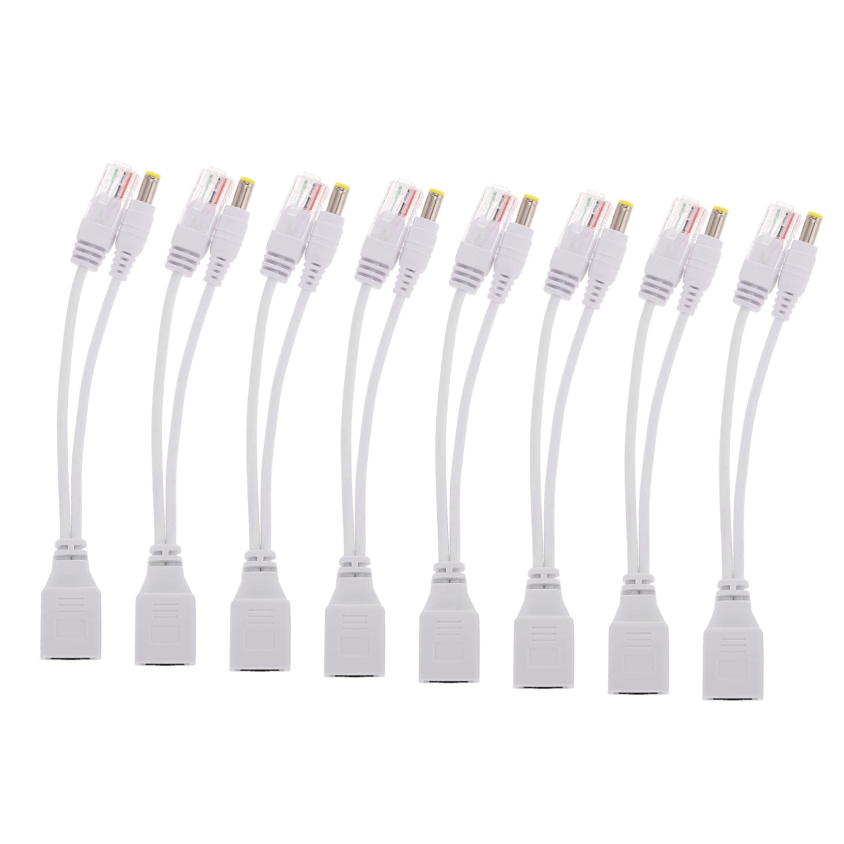BELLIFFY Splitter Power Supply 8pcs Pack 12v for Cameras Routers Ethernet Splitter Quick Installation
