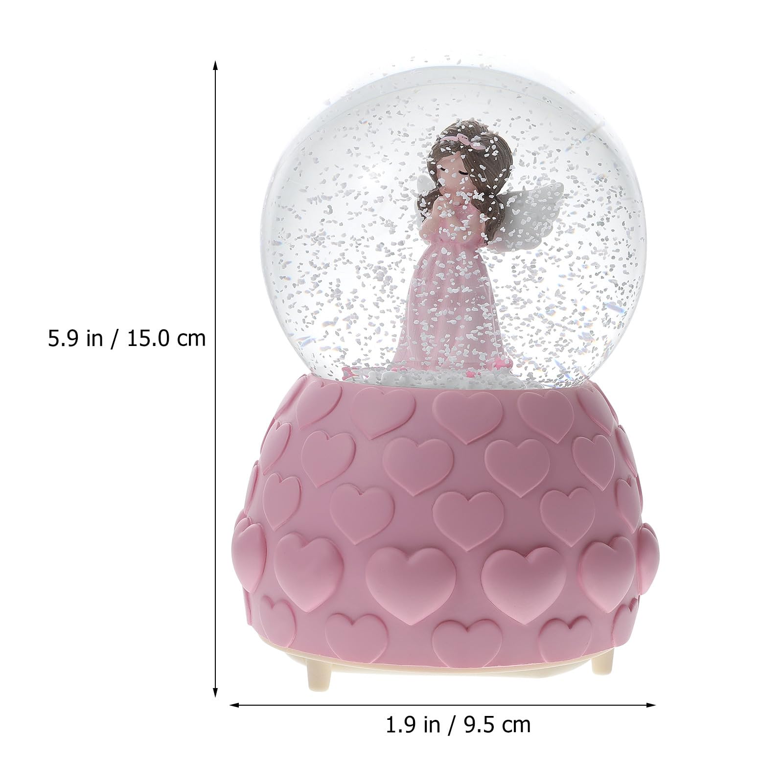 ifundom Sfera di Cristallo Musicale Decorativa Luci e Melodia, Rosa