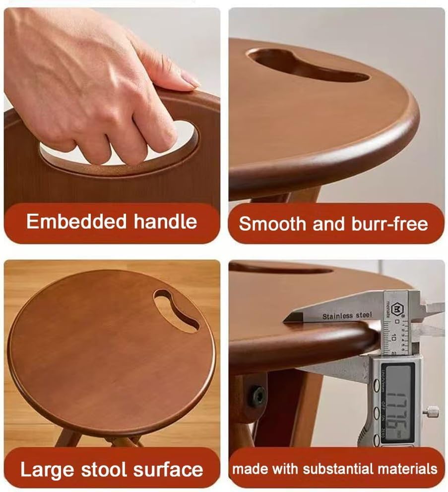 Tabourets de bar pliants en bois portables pliables pour petite cuisine