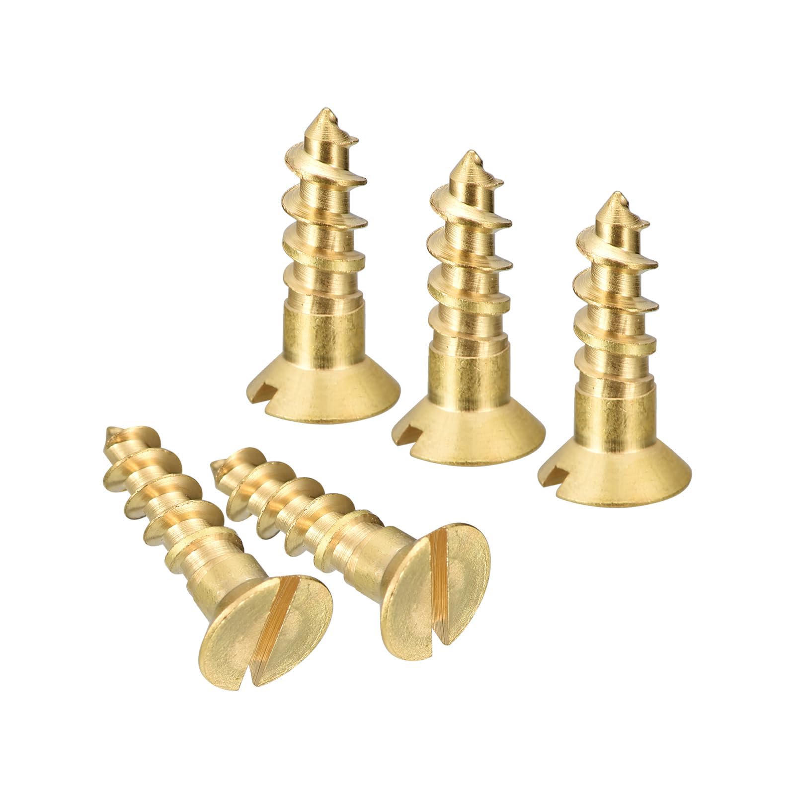 TA-VIGOR 20Pcs Self Tapping Screws, M6 Slotted Flat Head Screw, 20mm Round Head Slotted Tapping Screws