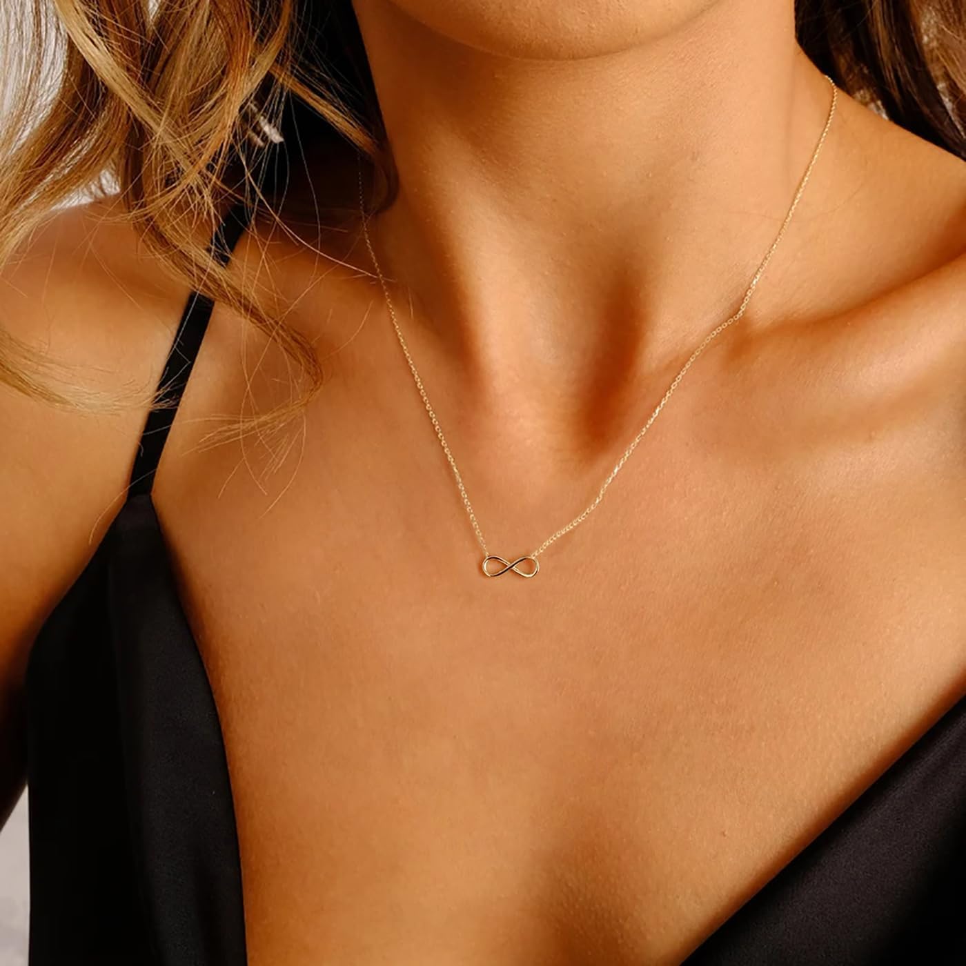 Gold Necklace for Women-14k Gold Plated Infinity Necklace Star Of David Necklace Evil Eye Cross Pendants Heart Dainty Gold Necklace For Women - Image 3