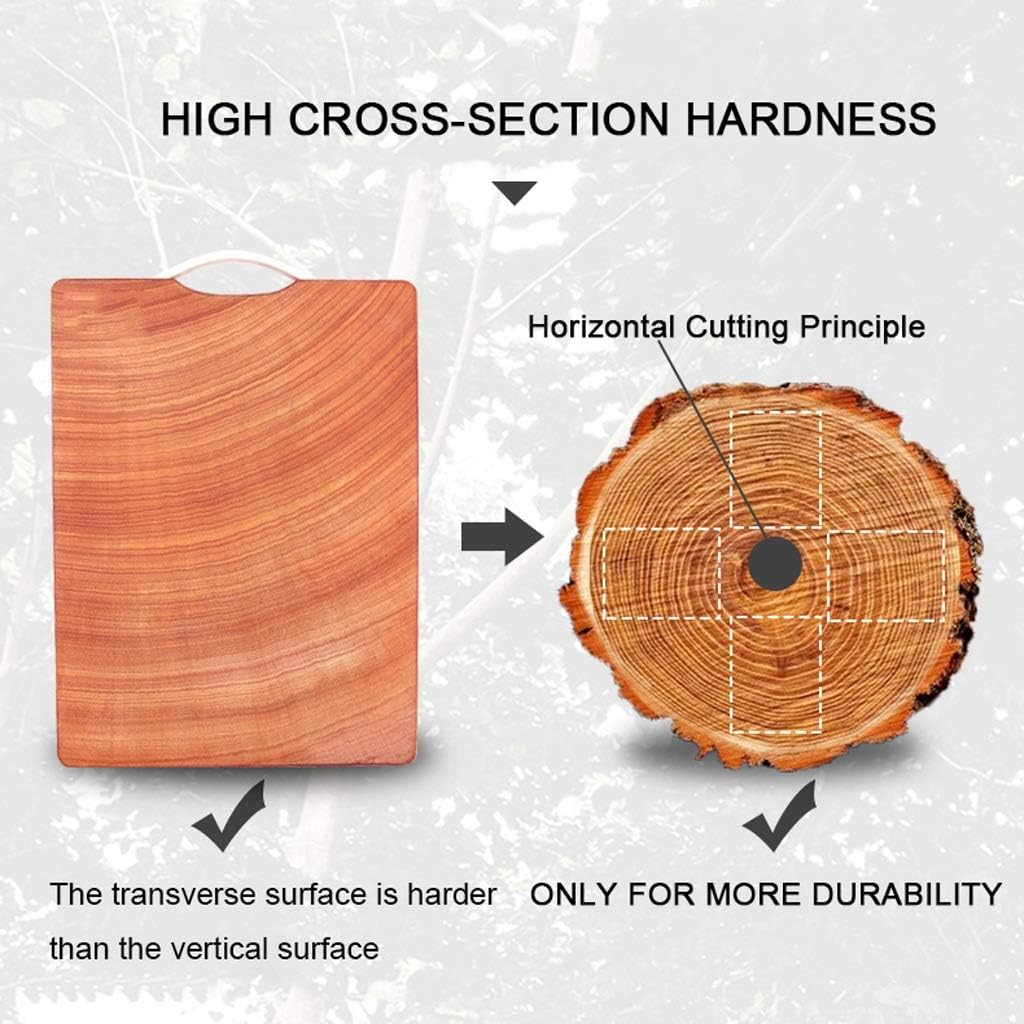 Authentic Iron Wood Chopping Board Kitchen Rectangular Cutting Board Reversible With Handle Household Chopping Block For Meat/Cheese/Vegetables - Provide Free Chopping Bo,Onecolor26*36 * 4