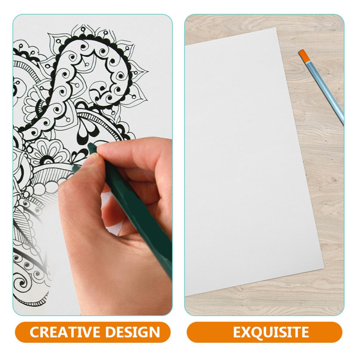 DOITOOL 100 Blatt Weißes Aquarellpapier 160g/m² Zeichenpapier für Kinder und Künstler Dickes Papier für Wasserfarben zum Malen und Basteln zu Hause