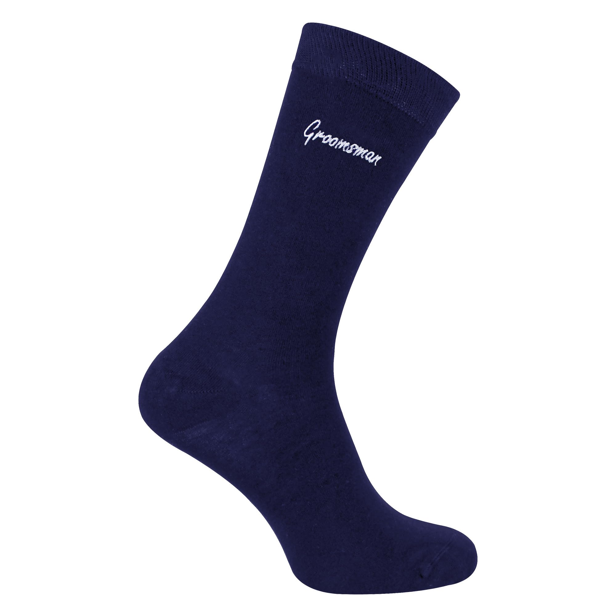 Sock Snob Men's Groomsman (Navy) - Wedding Socks For Groom Groomsman Best Man Father Of The Groom And Bride (6-11, )