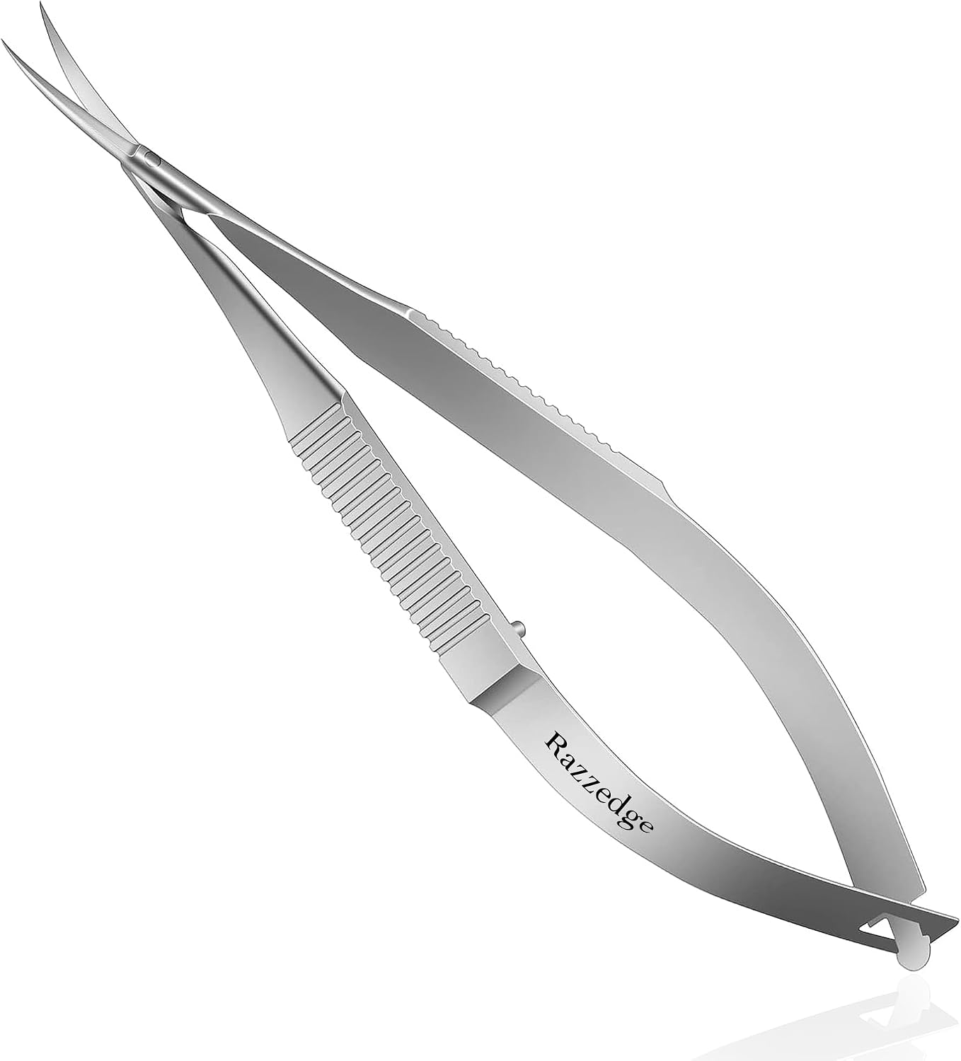 Cuticle Nail Scissors, Precise Point Curved Eyebrow Scissors, Squeeze Embroidery Spring Action Curved Tip Sewing Scissor, Beard & Mustache Grooming, Eyelash, Eyebrow, Dry Skin Tool