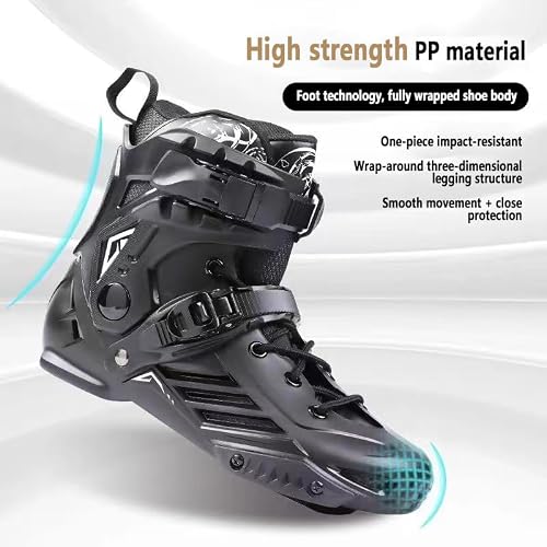 Miniatura 5 de Mhxzkhl Patines De 3 Ruedas, Patines En Línea Profesionales Para Hombre Y Mujer Con Bota Interior Dividida Extraíble Y Lavable, Patines De Velocidad De Alto Rendimiento Para Adultos 38,White Gold
