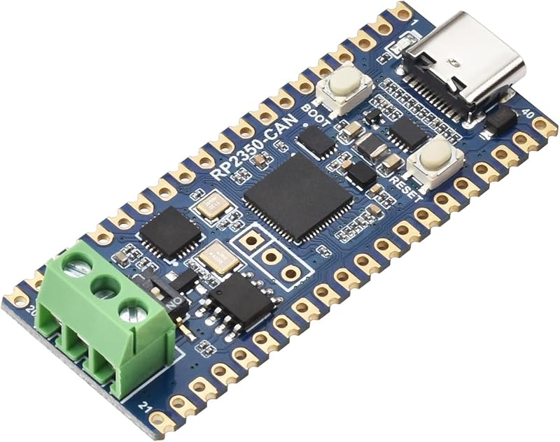 Placa de Desarrollo CAN Waveshare RP2350, Basada en Microcontrolador Raspberry Pi RP2350A Dual-core & Dual-architecture, Frecuencia de Operación 150 MHz, Transceptor Integrado SIT65HVD230, Controlador CAN XL2515