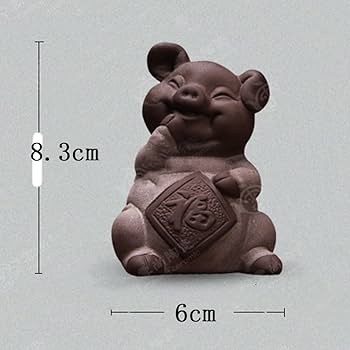 【美品】ブタ　人形　陶器　オブジェ　置物　インテリア　工芸品　美術品　A2722 Amazon.co.jp: KINGZHUO 陶器製 かわいい豚の置物 ハンドメイド