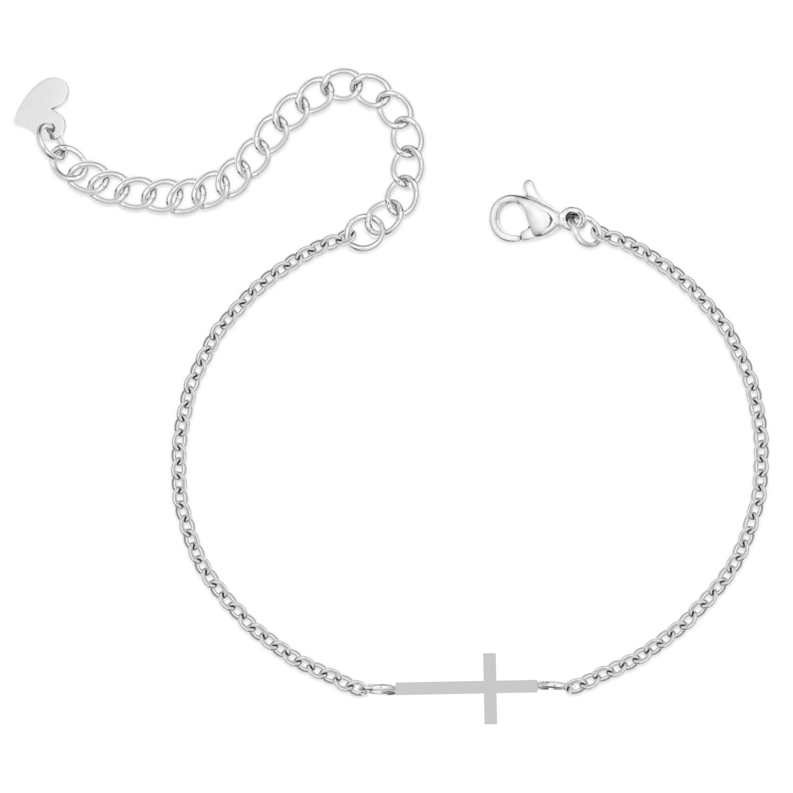 Geschenk zur Kommunion für Mädchen und Jungen – Symbol Armband nach Wahl, 316L Edelstahl (PVD-vergoldet, PVD-rosévergoldet) – personalisierte Geschenkbox mit Name