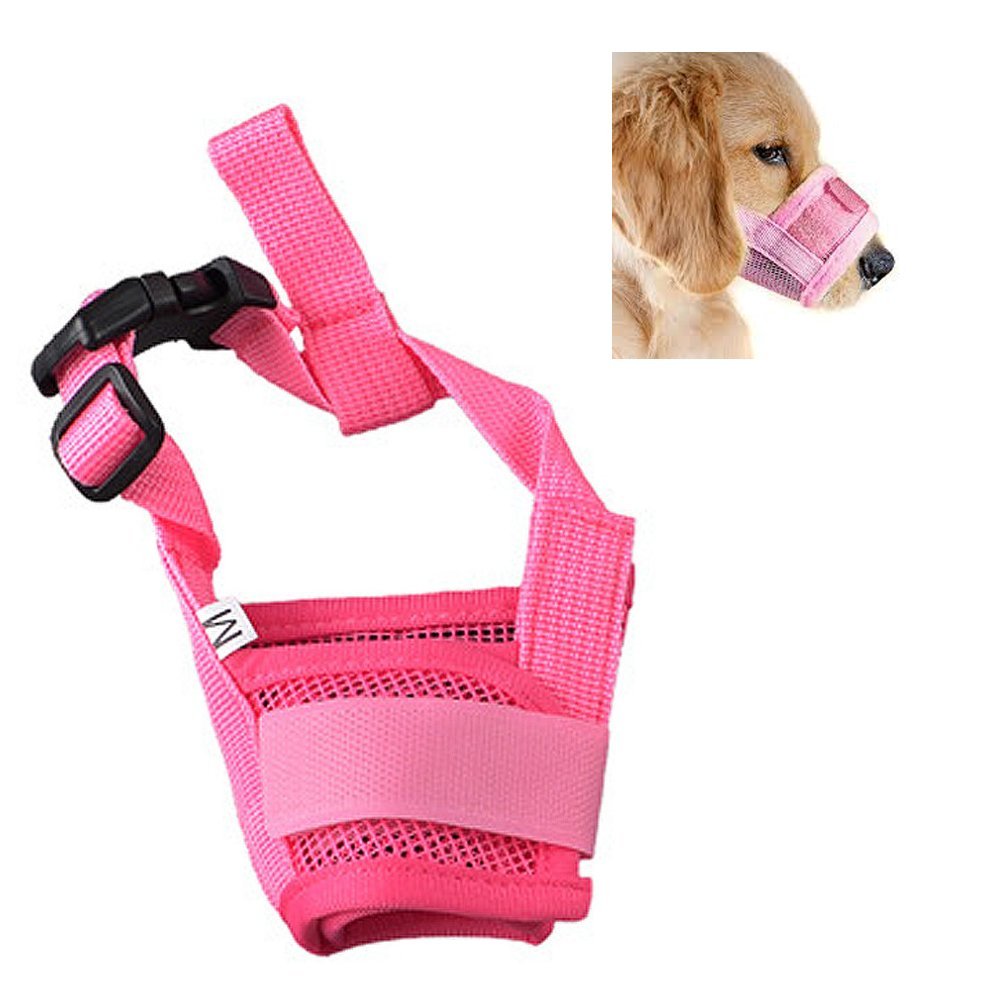 Futaba Dog Adjustable Anti Bark Mesh Soft Mouth Muzzle -Pink- Medium (B01F8XIA6E) Amazon Price History, Amazon Price Tracker