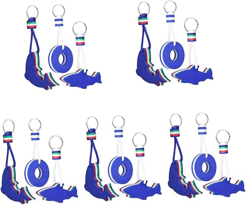 Unomor 15 Pcs Eva Key Ring Mens Keychain Mariposas Decorativas para Pared Key Chain for Men Floating Buoy Boat Accessories Marine Keyrings Sailing