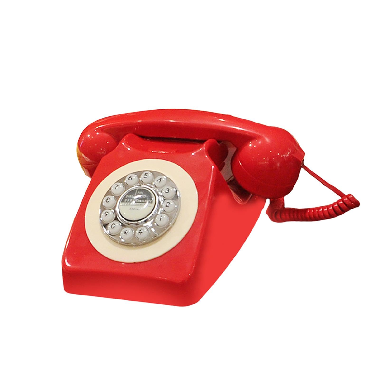 Rotary Dial Landline Phone Dining Room Living Room Corded Landline Telephone Red-image-31