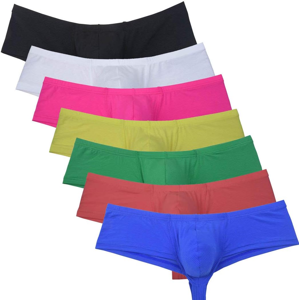 OROCOJUCO Men's Brazilain Bikini Brief Underwear Exotic Booty Short Half Cover Back Boxers
