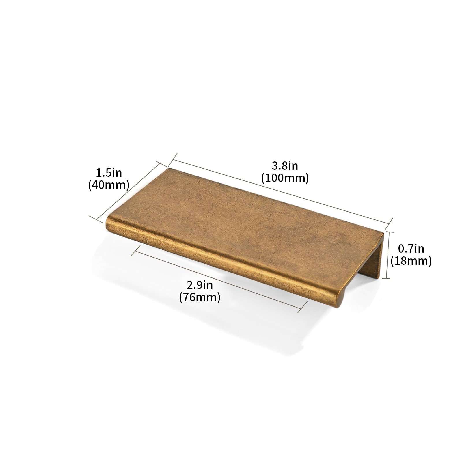 KHTUMEWARE-80361 Antique Brass Cabinet Pulls CTC 3 in (76 mm) 10-Pack in Antique Brass — KHTUMEWARE