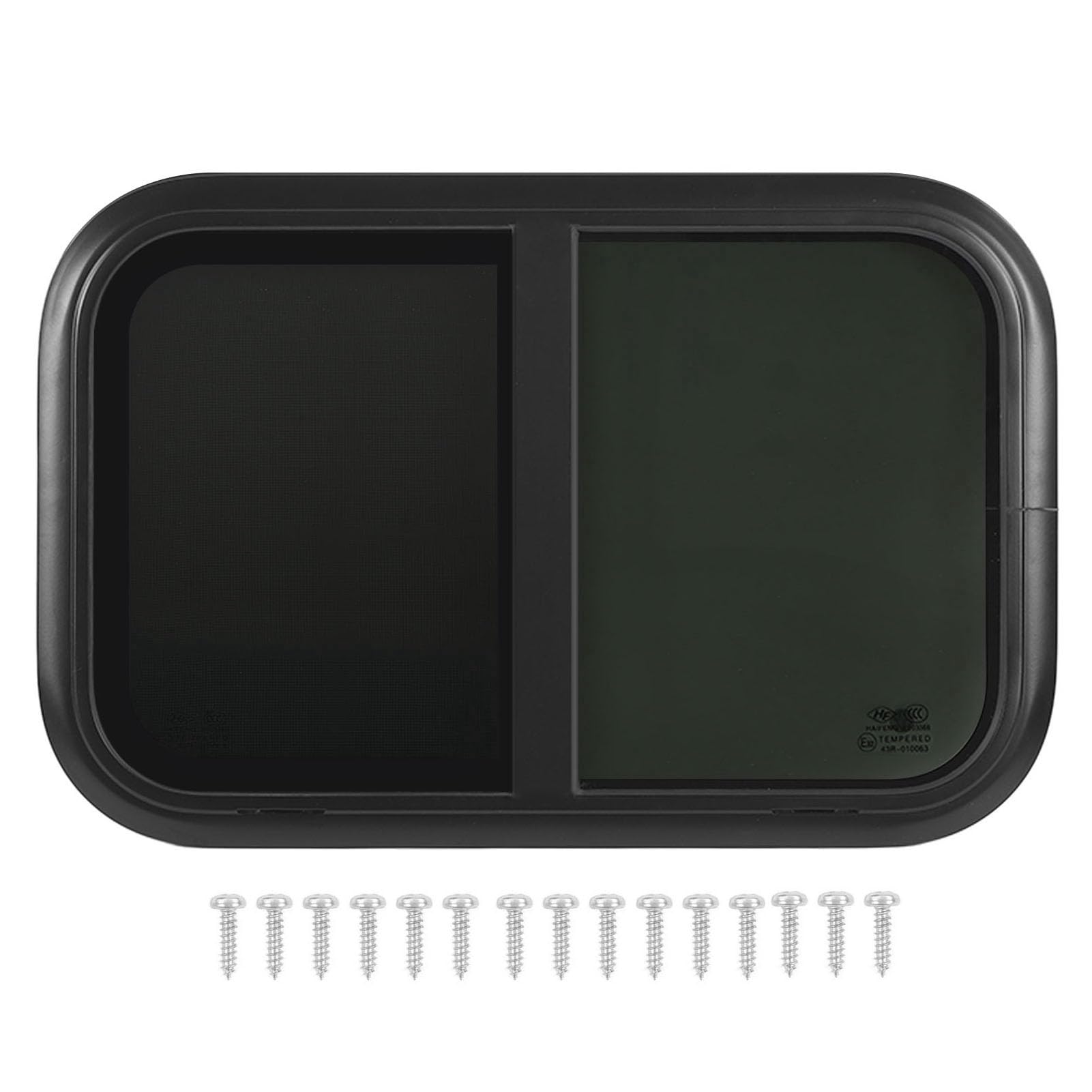 Duty RV Finestra Scorrevole 700x500 Mm Lega di Alluminio con Vetro Temperato e Reti Mobili per 31-36 Mm per 31-36 (#6)