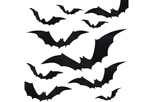 ANDITOY 60 PCS Halloween 3D Bats Decorations