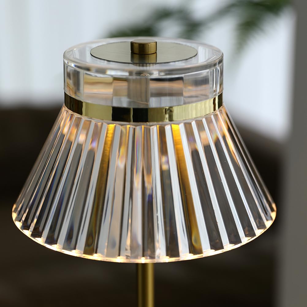 AoLa Tischlampe Kabellos Gold Akku Tischleuchte Dimmbar LED Touch Lampe USB Aufladbar Batterie Nachttischlampe Ohne Kabel 3000K-6000K Tragbar Nachtlicht für Wohnzimmer Schlafzimmer BüRo