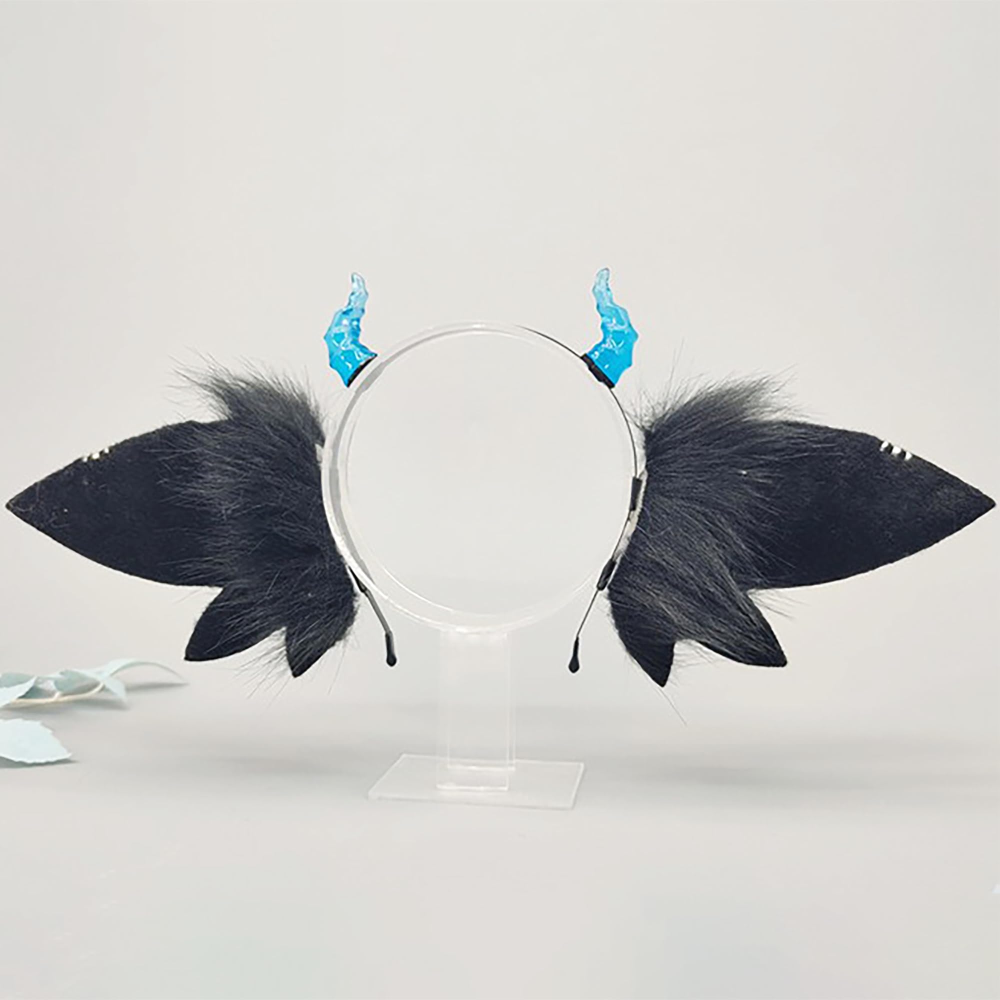 ZFKJERS Realistic Furry Animal Ears Headband Fantasy Creature Ears Cosplay Accessory for Halloween: Butterfly Purple