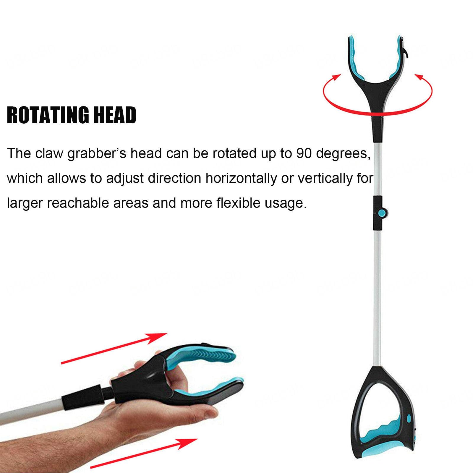 AMNOOL 2er-Pack Reacher-Grabber-Werkzeug, 32 Zoll Leichter, Faltbarer Müllgreifer mit Licht und Magnetischer Spitze, Greifer für ältere Menschen, Erweitertes Klauengreifer-Reacher-Tool