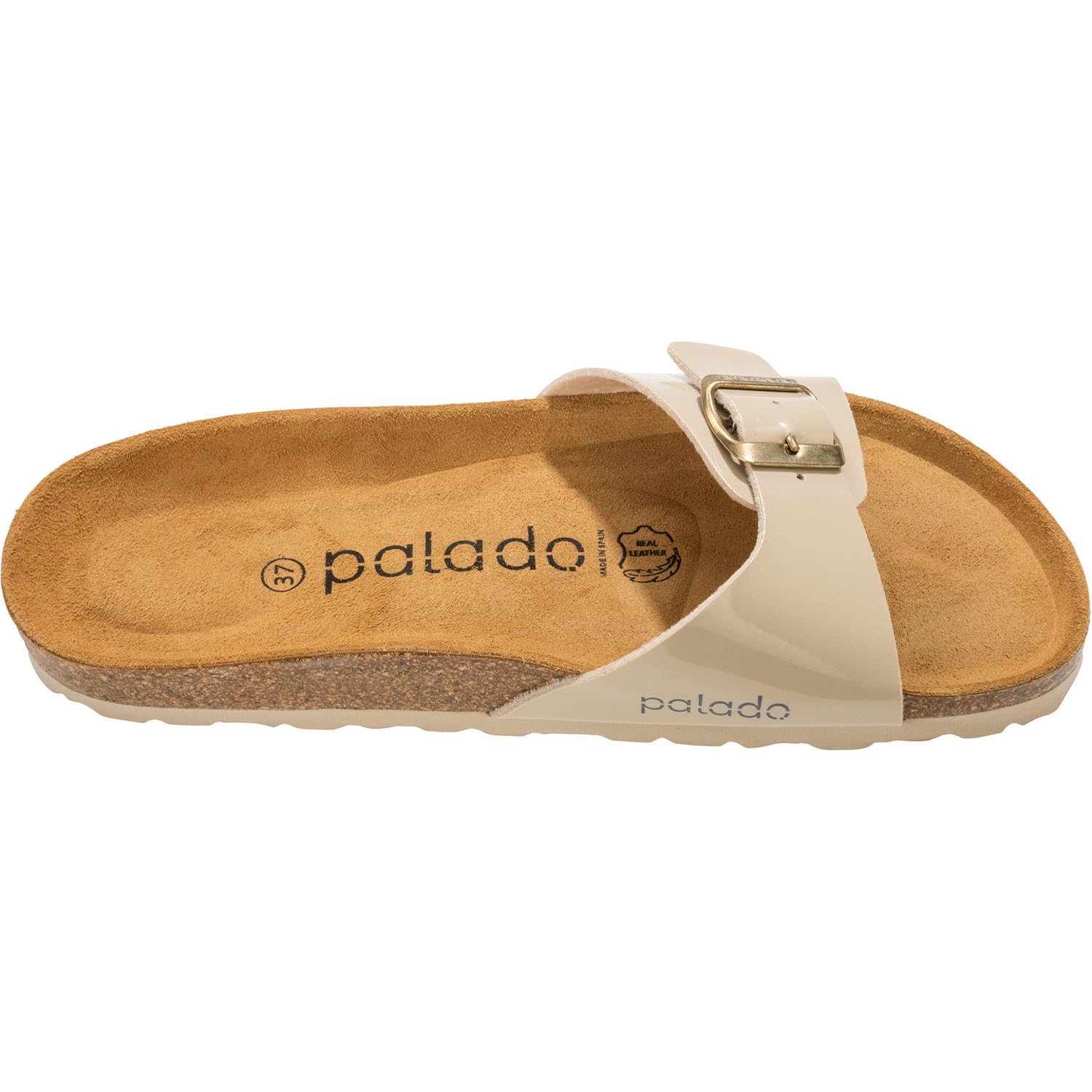 Palado Damen Pantoletten Malta Matt - Sandalen Made in Spain - Hausschuhe mit Kork-Fußbett - modische Sommerschuhe