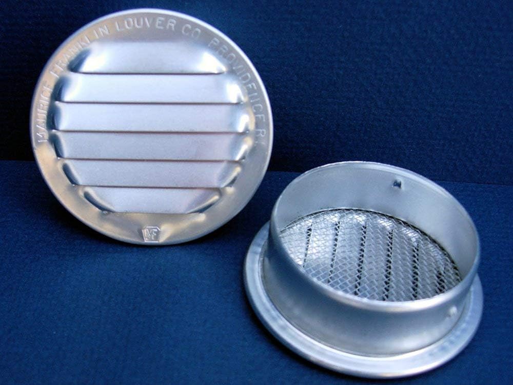 Maurice Franklin Louver-2.5 Round Aluminum Louver with Insect Screen (Priced Per Bag of 4). Item# 2.5 RL-100