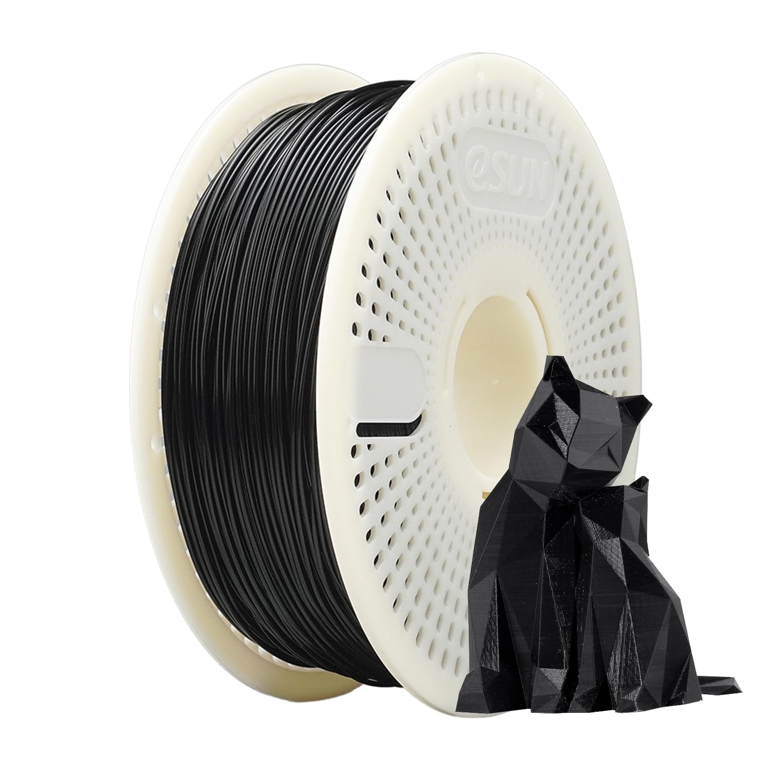 PLA+ Refill Filament and Spool Kit, Refill Spoolless PLA Plus 1.75mm and Removable Filament eSpool+, 1KG (2.2 LBS) for 3D Printers,Black