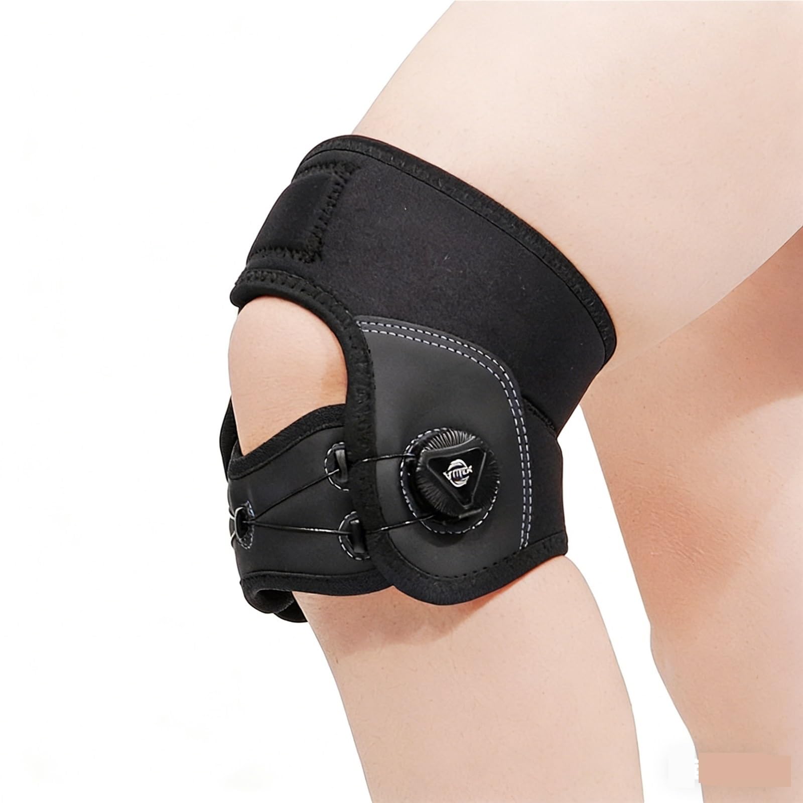 Genouillère Articulée avecRenforts enAluminium Attelle Genou Sport Réglable de Haute Performance pour Homme et Femme Maintien Articulaire Stable pour Musculation Fitness et Entraînement(S)