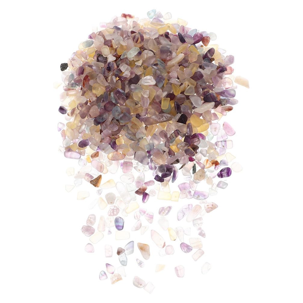 Toddmomy 1 Pack Fluorite Tumbled Chips Stone Fluorite Crystals Chip Bulk for Plant Flowerpot Rocks Vase