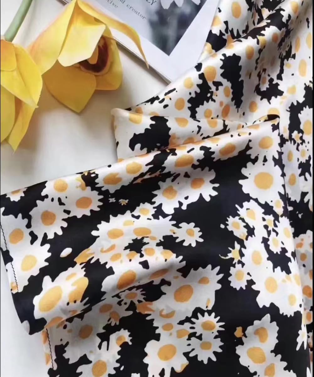 Maxi Skirts for Women Floral Leopard Skirt Midi Length High Waist Silk Satin Casual Ladies Skirts for Beach Party - Image 6