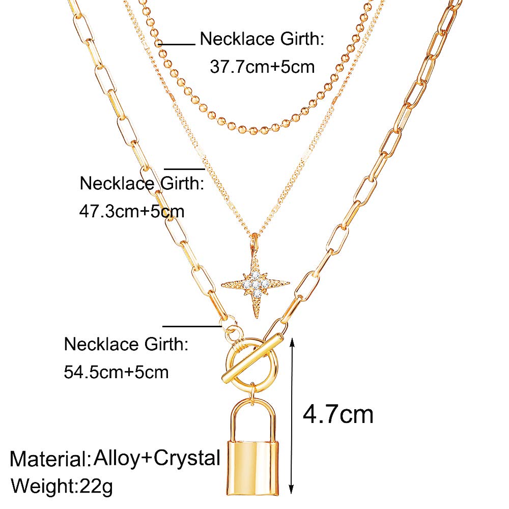 Layered Necklace Set - Gold Plated Jewelry