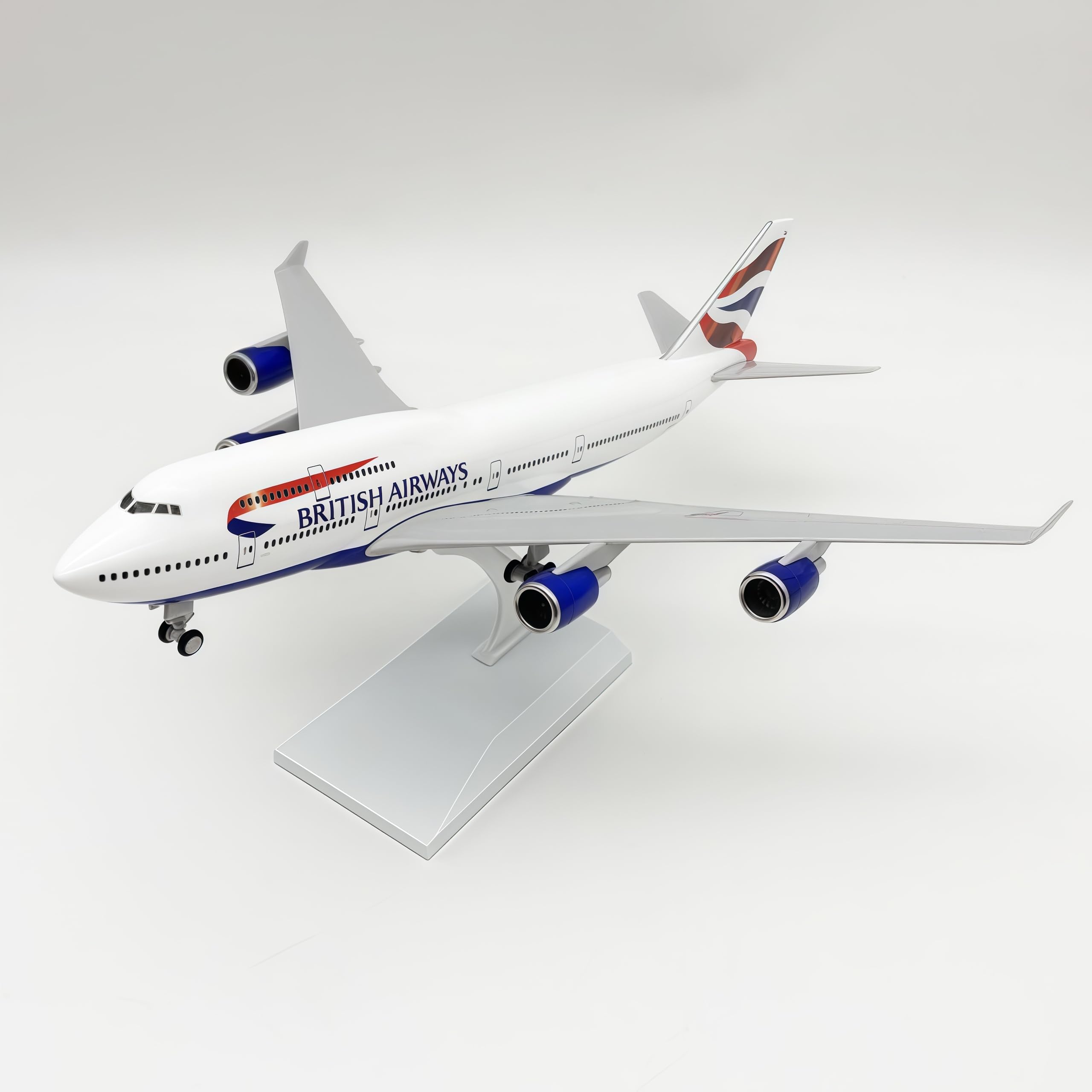 LGSRSNXHTX British B747 30cm Diecast Metal Airplane Model Aircraft Model With Stand For Aviation Enthusiast Gift,Model aircraft collection