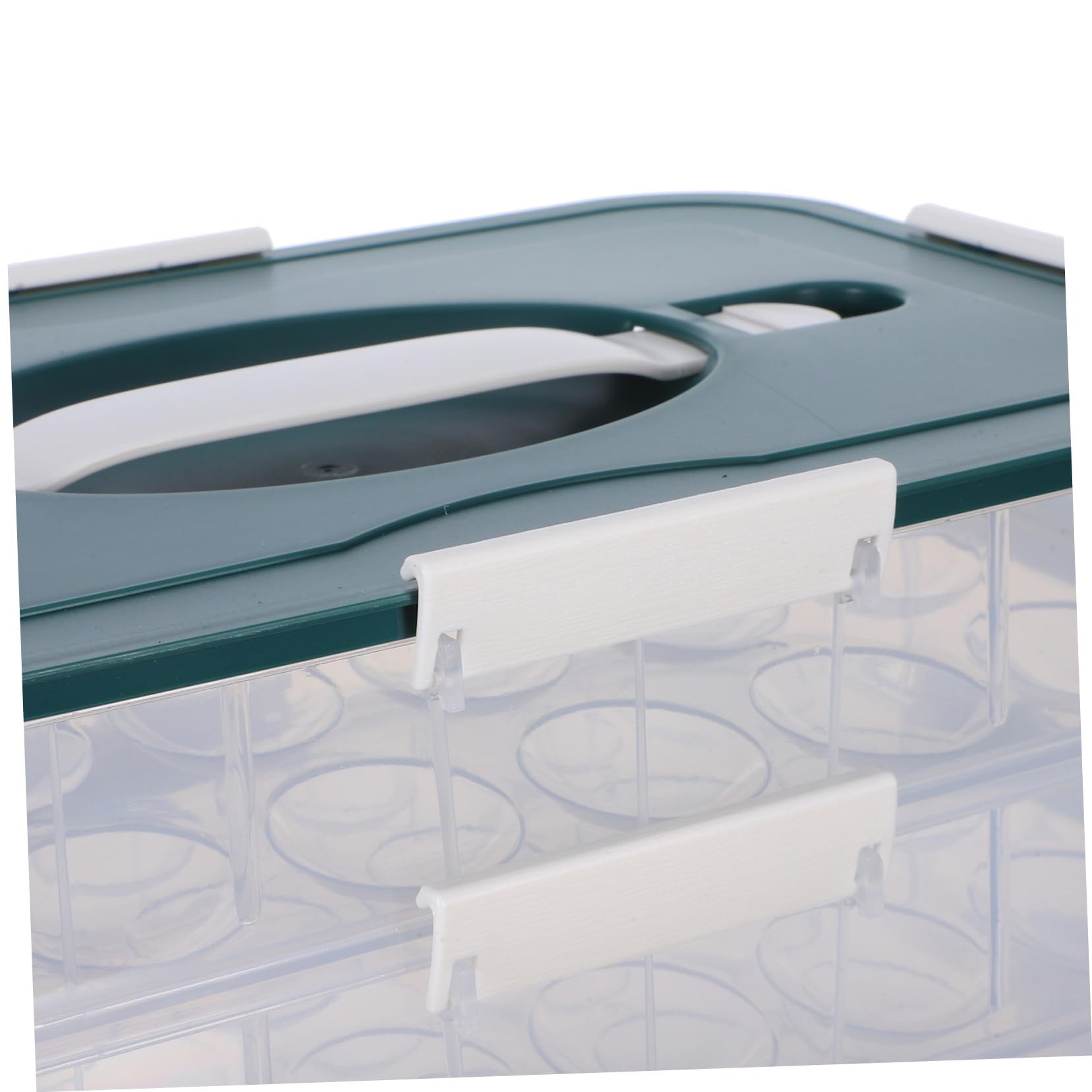 Stackable Eierbehälter Kühlschrank mit Deckel und Griff Eier Organizer für Eier für Kühlschrank und Küchenarbeitsplatte