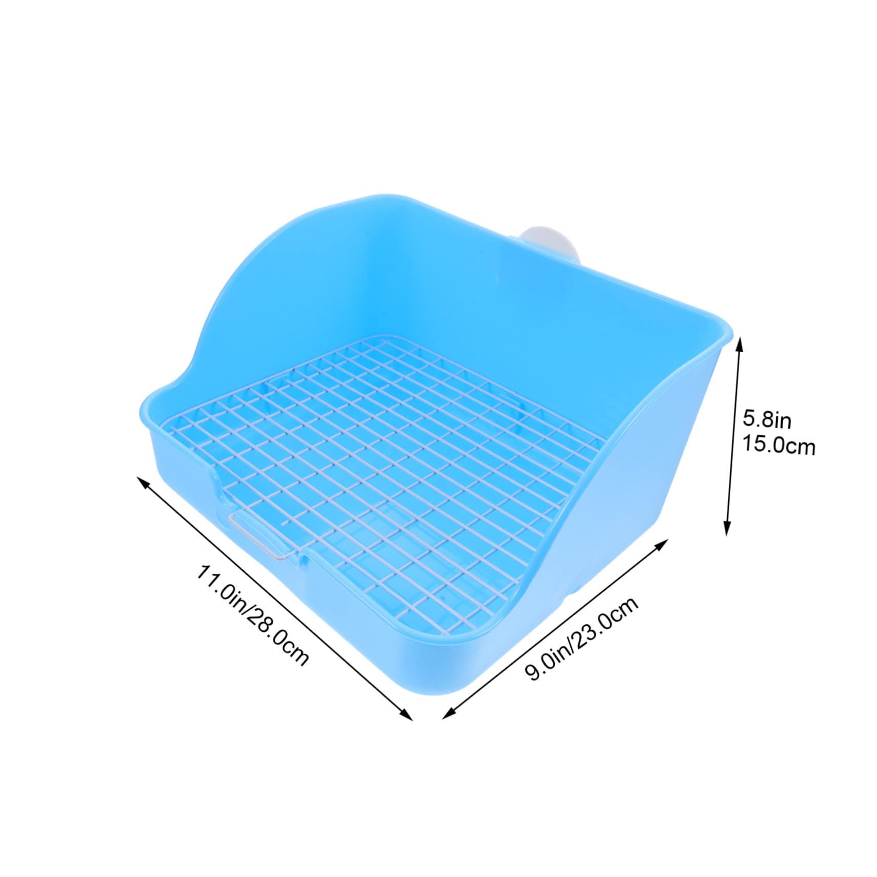 Garneck Rabbit Toilet Corner Litter Boxes Guinea Pig Tray Pet Toilet Pp Tear-Resistant Wall-Integrated