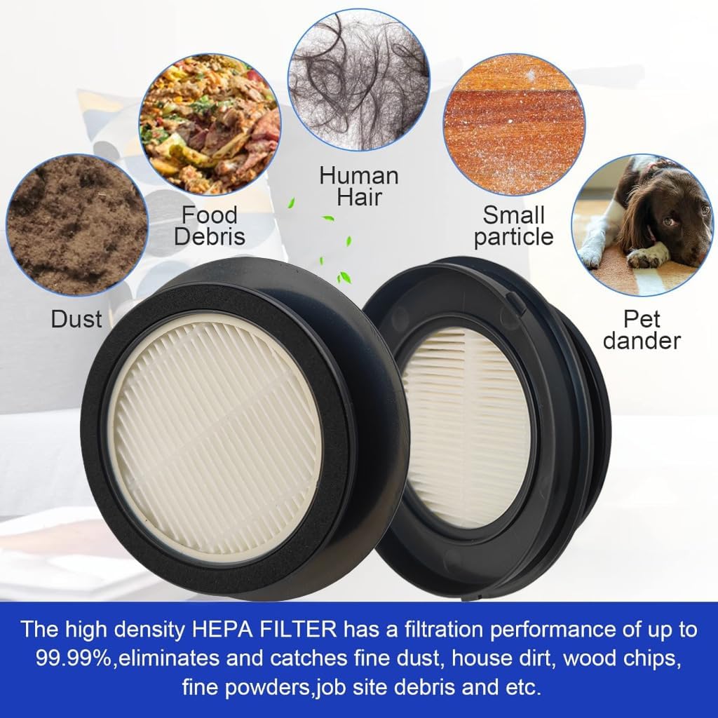 6packs X7A Vacuums HEPA Replacements Filter Compatible with SunSare X7A Pro Cordless Vacuum Cleaner, Fits for Fieety V7 Filters for Ultenic U15 U16 / U16 Flex Cordless Stick Vacuum Filter Parts