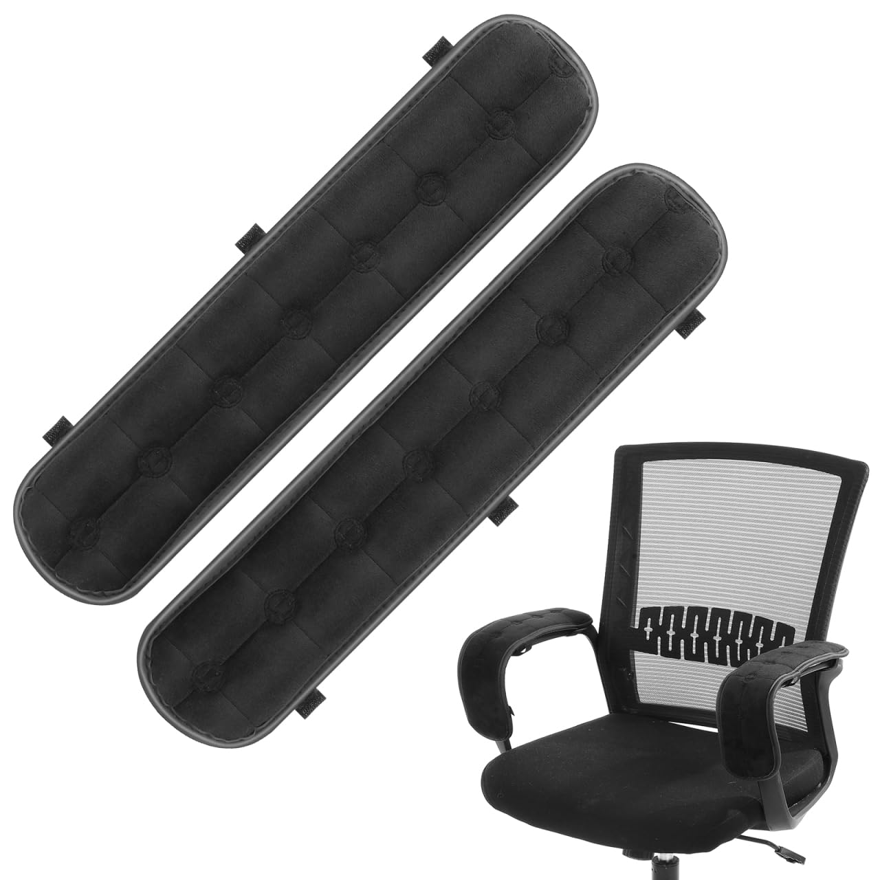 Gatuida Armlehnen Polster: 2 Stück Armlehnenbezug Ergonomische Armlehnenbezüge für Bürostühle Stuhl Abnehmbar und Waschbar Armauflage für Schreibtisch Computerstühle Esszimmer Bar Freizeitstühle