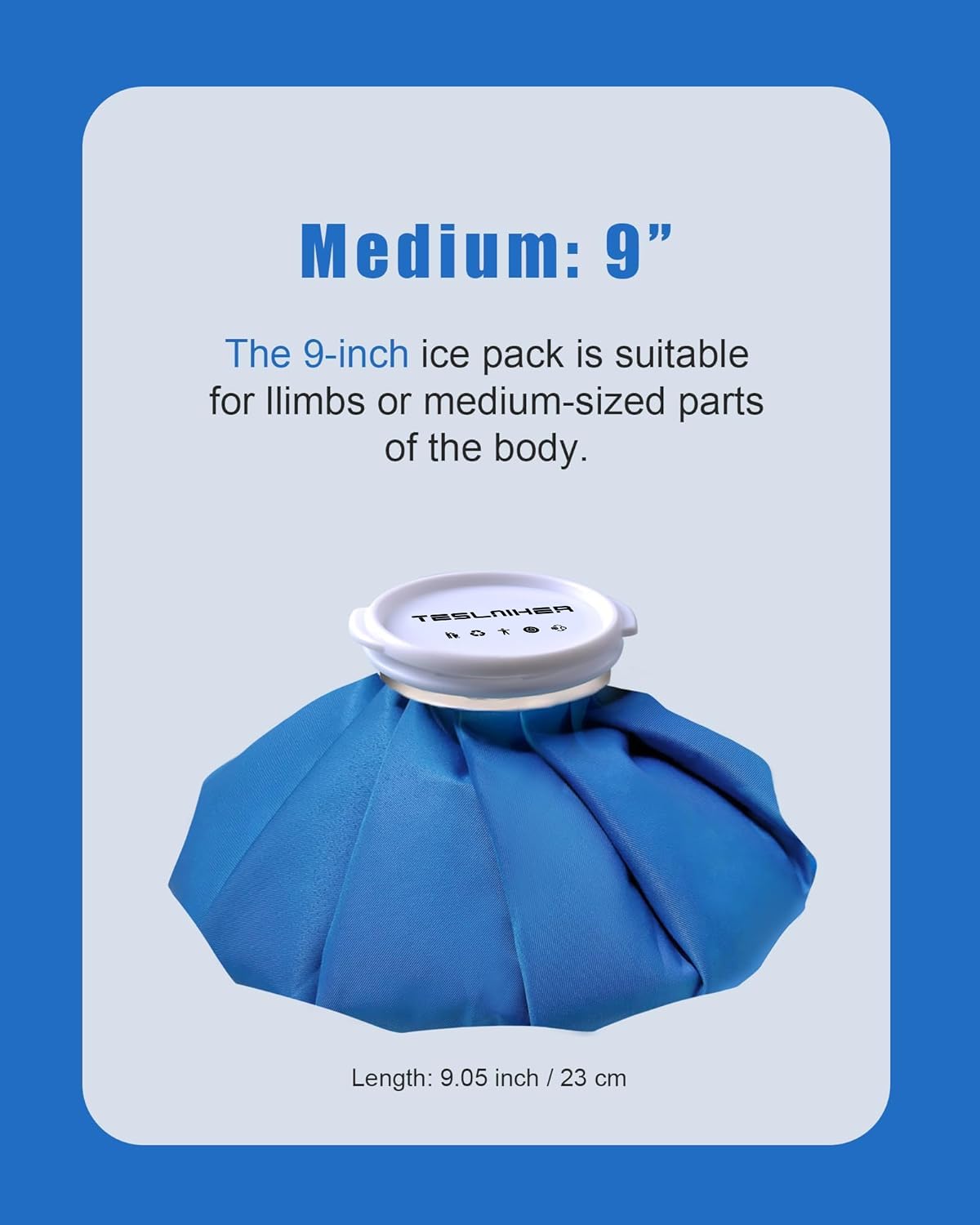 Bolsa de hielo reutilizable para lesiones, bolsa de hielo reutilizable, terapia caliente y fría, bolsa de agua caliente para aliviar el dolor, bolsas de hielo elásticas transpirables sin fugas, 9