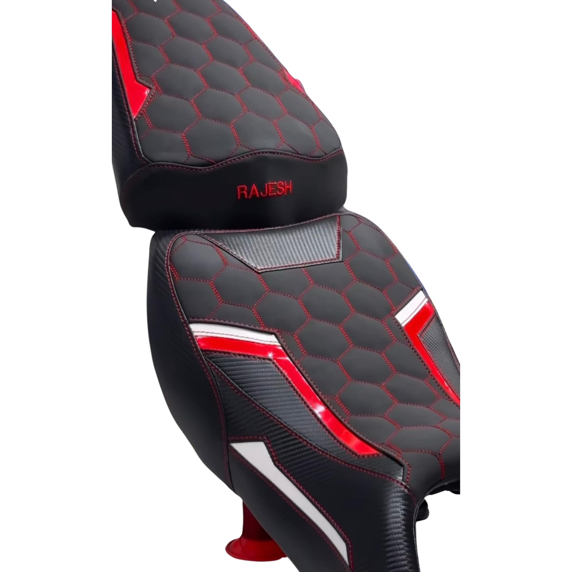 Pulsar NS 125/160/200 Bike Custom seat Cover with Horneycorn Diamond Cut Design-image-43